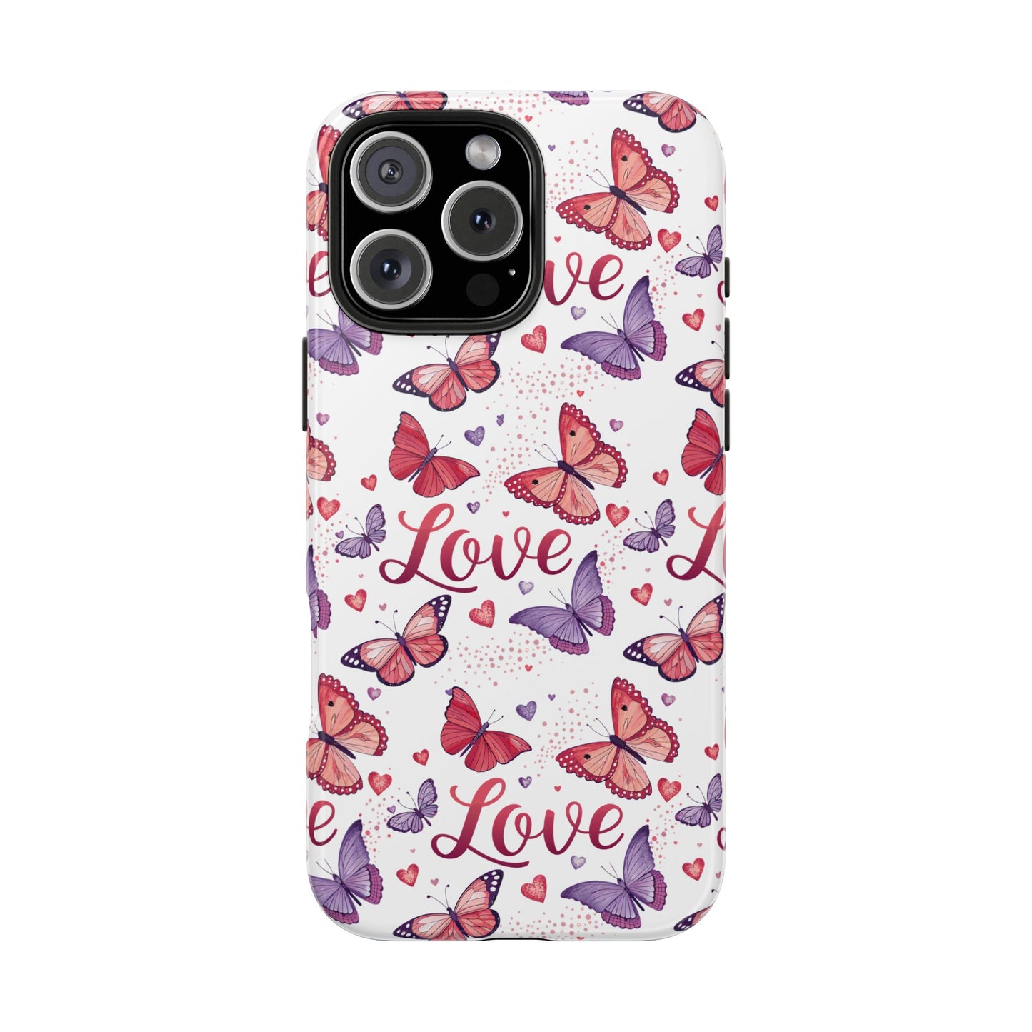 Love & Butterflies Valentine's Tough Phone Cases