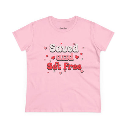 "Saved and Set Free" Women's Cotton Tee