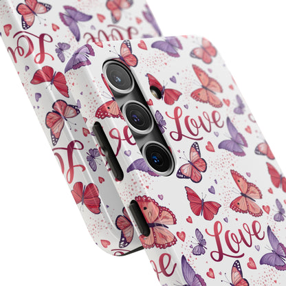 Love & Butterflies Valentine's Tough Phone Cases