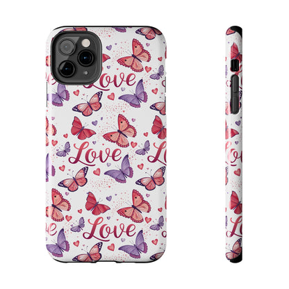 Love & Butterflies Valentine's Tough Phone Cases