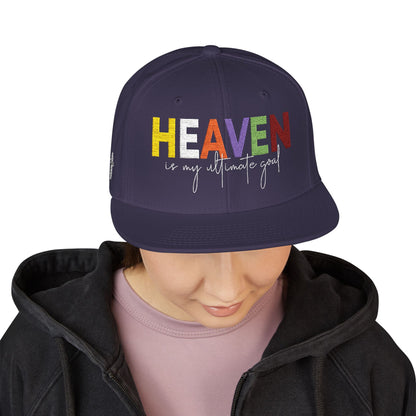 Snapback Cap Heaven is my Ultimate Goal Embroidery Hat