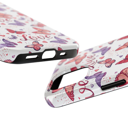 Love & Butterflies Valentine's Tough Phone Cases