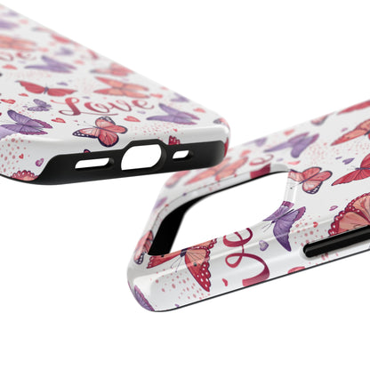 Love & Butterflies Valentine's Tough Phone Cases