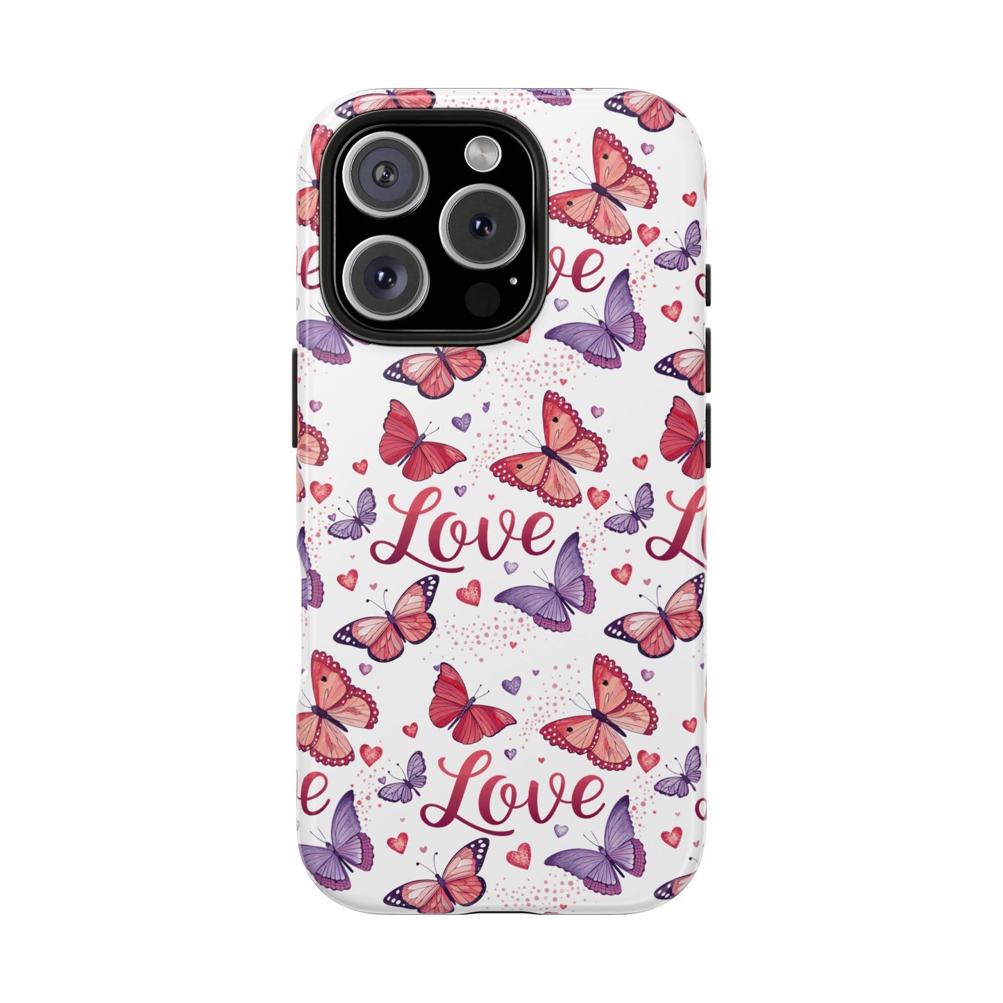 Love & Butterflies Valentine's Tough Phone Cases