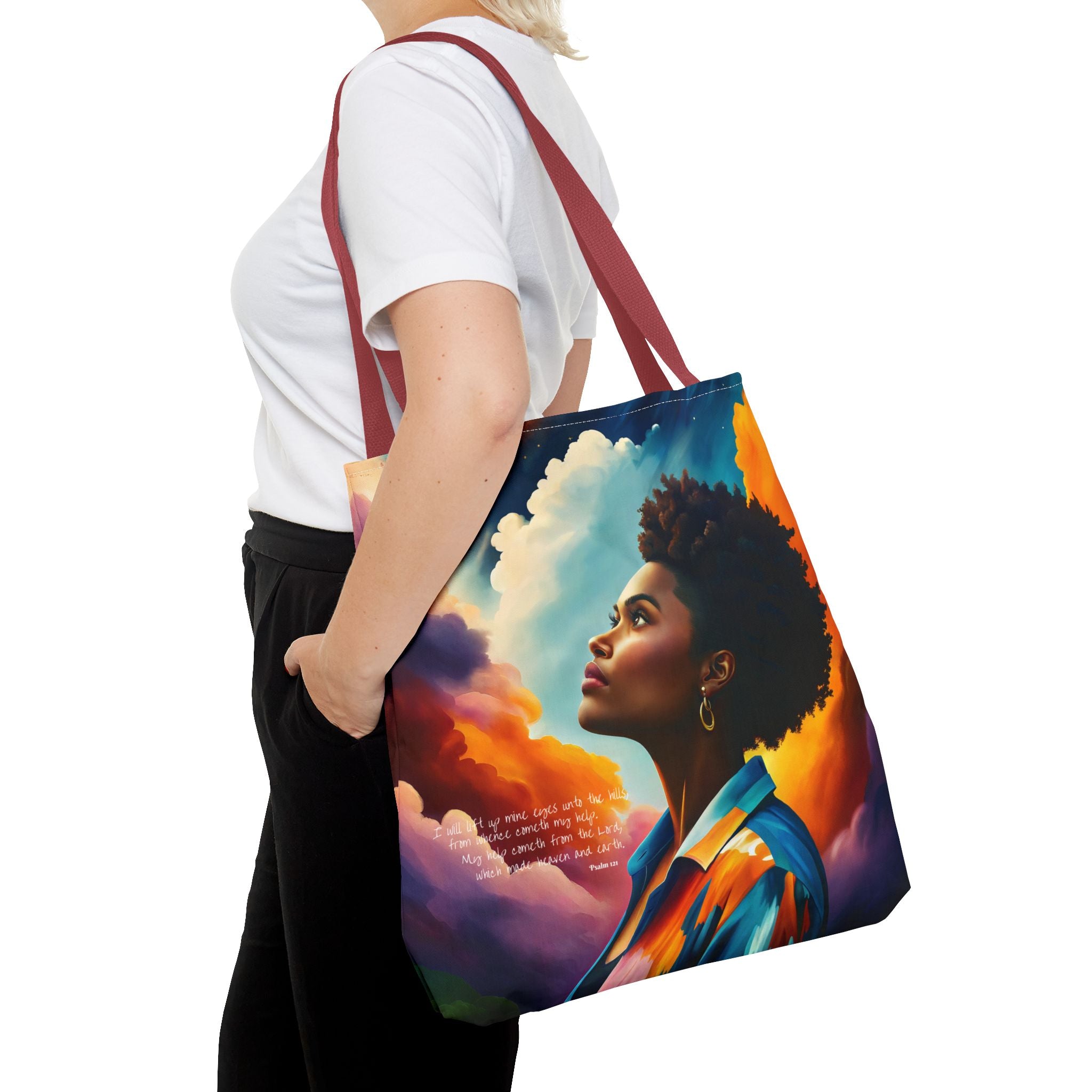 Custom - I Will Lift Up Mine Eyes Tote Bag - Art