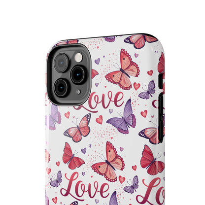 Love & Butterflies Valentine's Tough Phone Cases