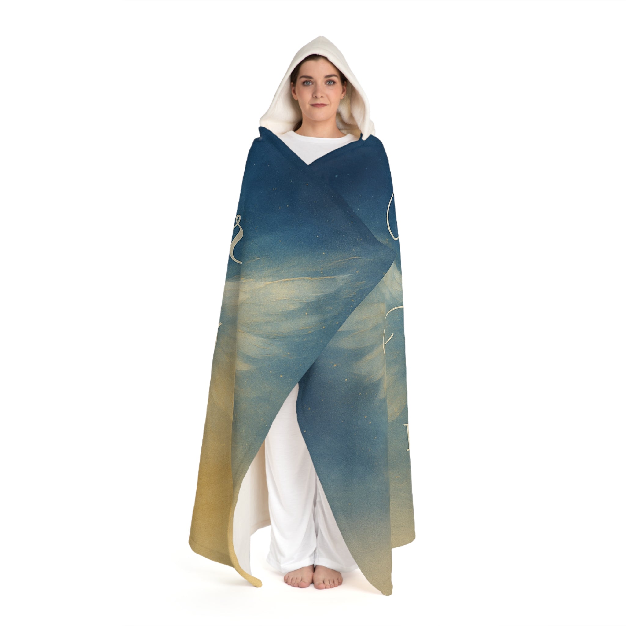 Sherpa Hooded Blanket - Under His Wings Design