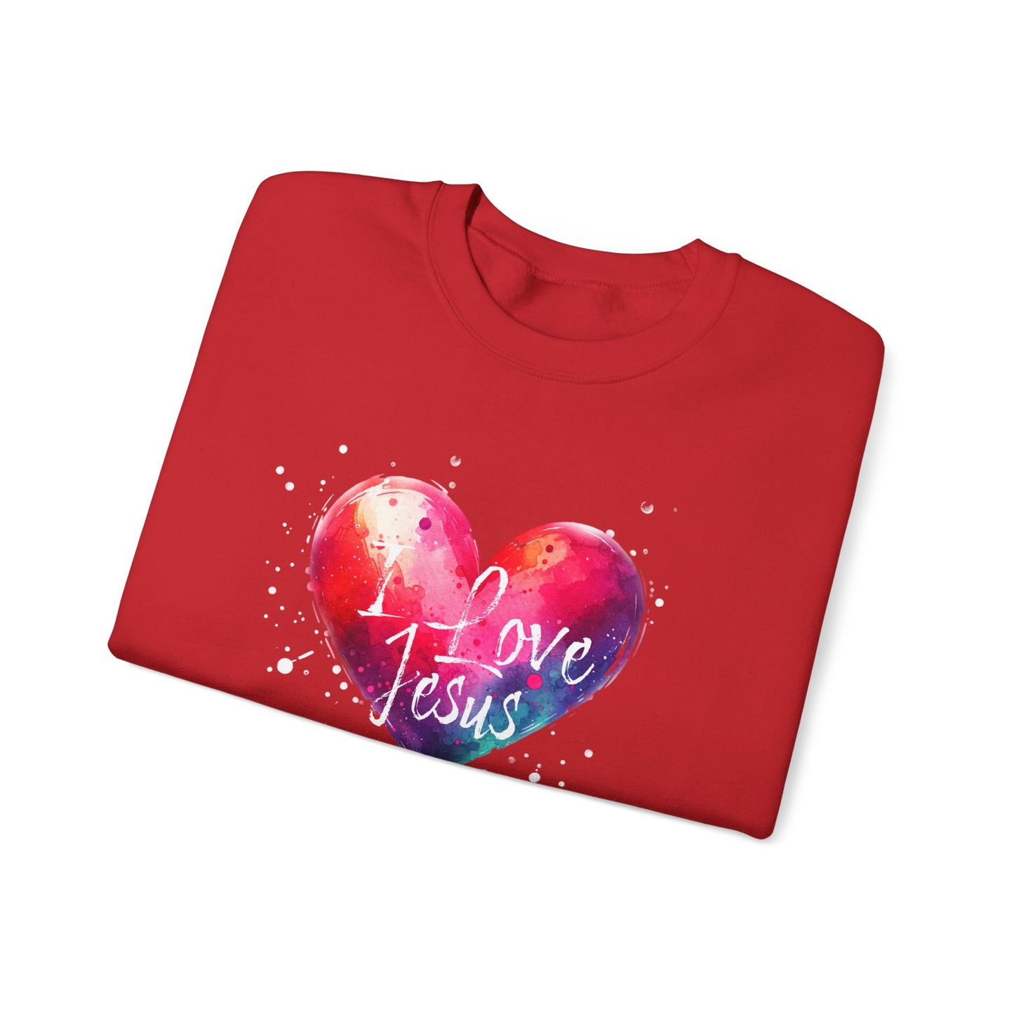 I Love Jesus - Valentine - Christian Sweatshirt