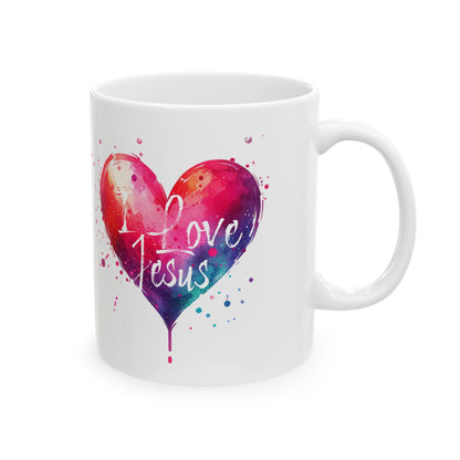 I Love Jesus Ceramic Mug, (11oz)