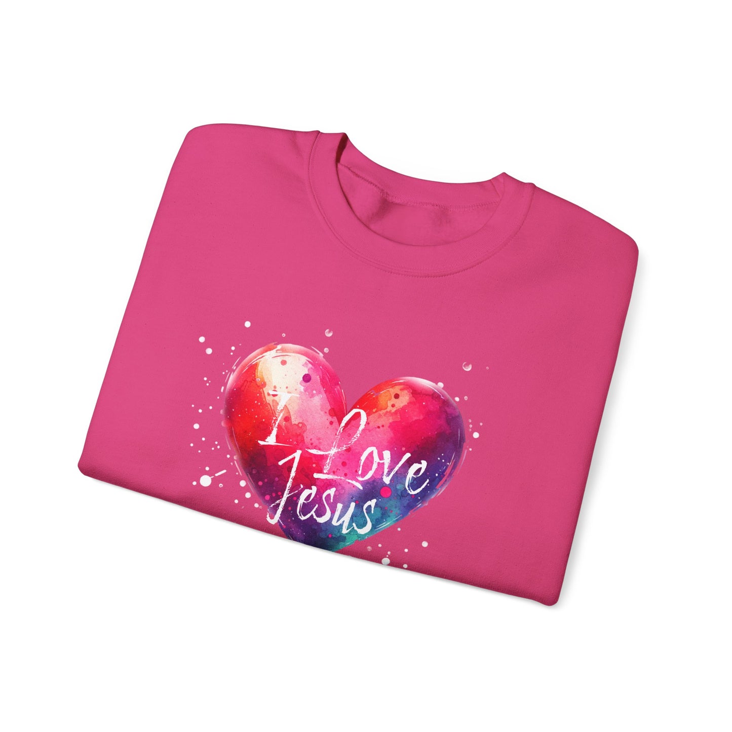 I Love Jesus - Valentine - Christian Sweatshirt