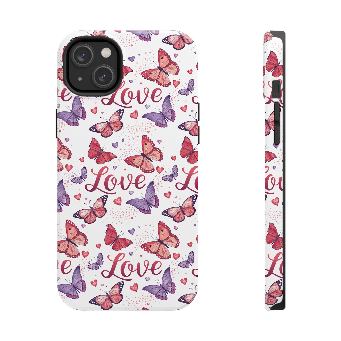 Love & Butterflies Valentine's Tough Phone Cases