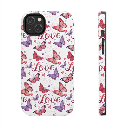 Love & Butterflies Valentine's Tough Phone Cases