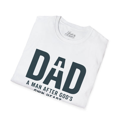 DAD A Man After God's Own Heart Unisex Softstyle T-Shirt