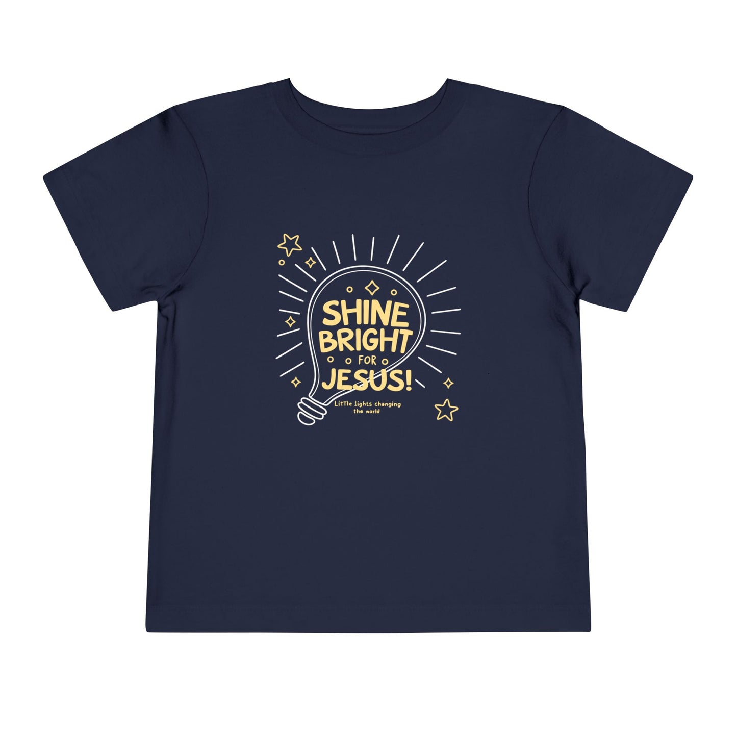 Shine Bright for Jesus Toddler Tee - Cute Kids' Short Sleeve Shirt