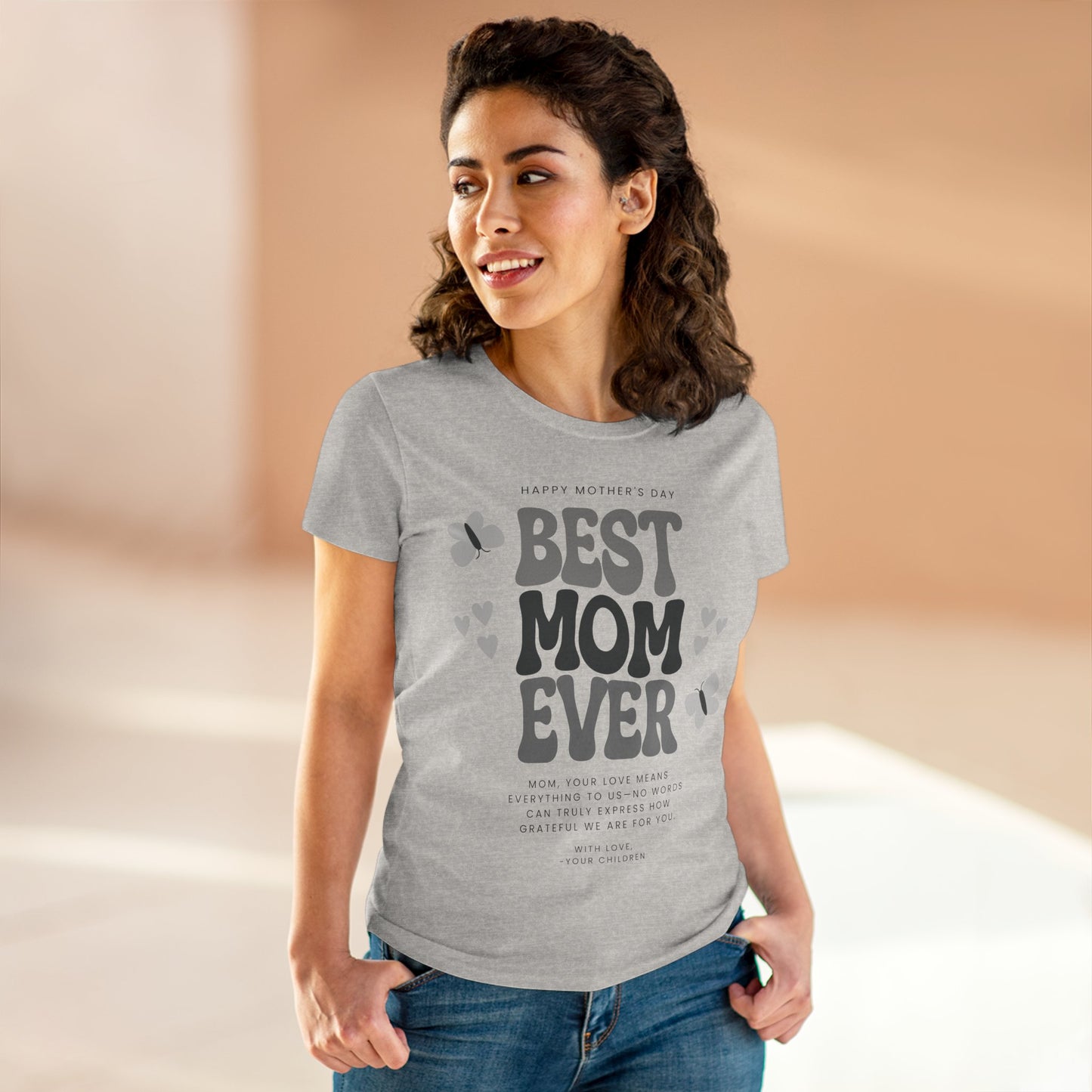 Best Mom Ever Women's Cotton Tee - Personalized Mother's Day Gift