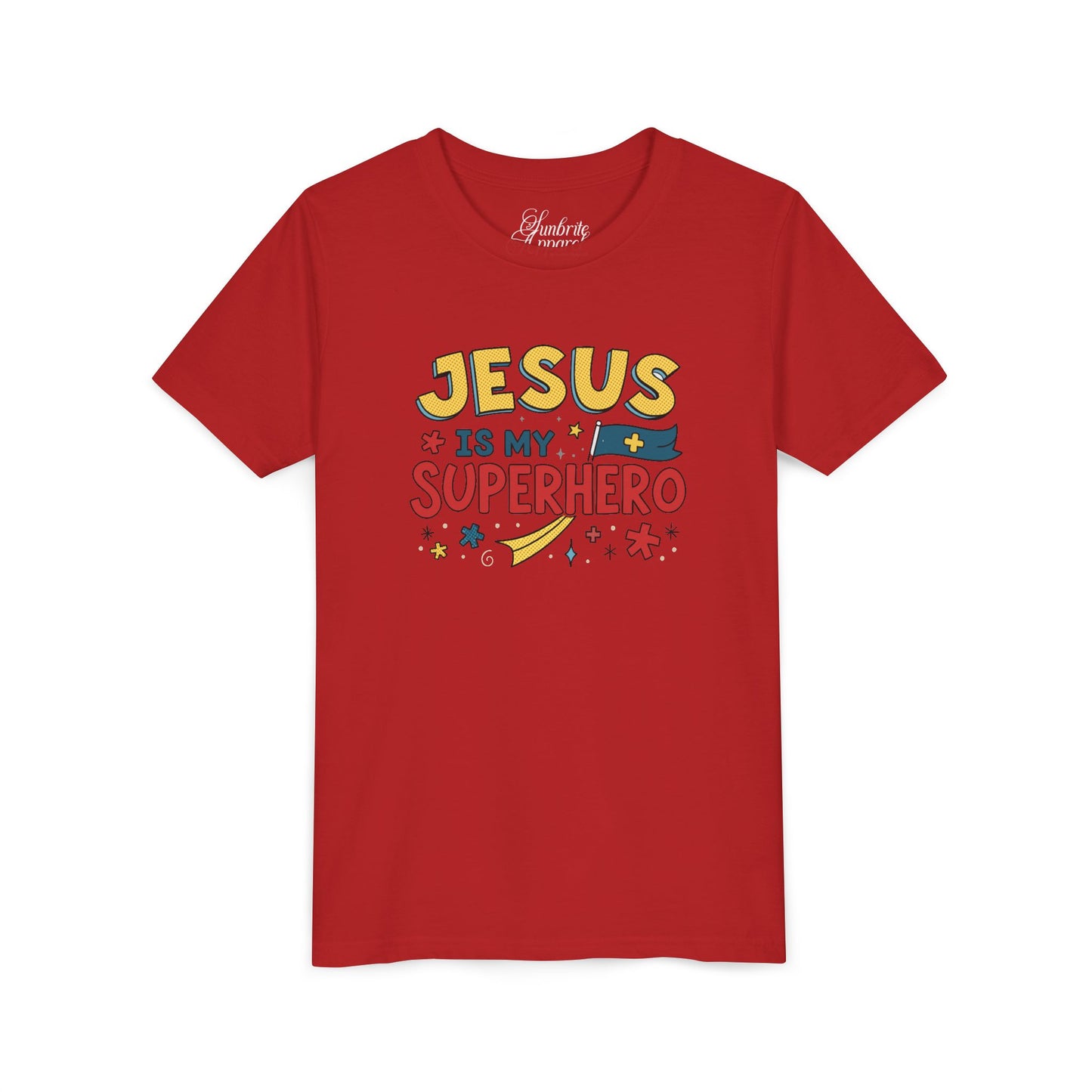 Kids 'Jesus is My Superhero' Short Sleeve Tee