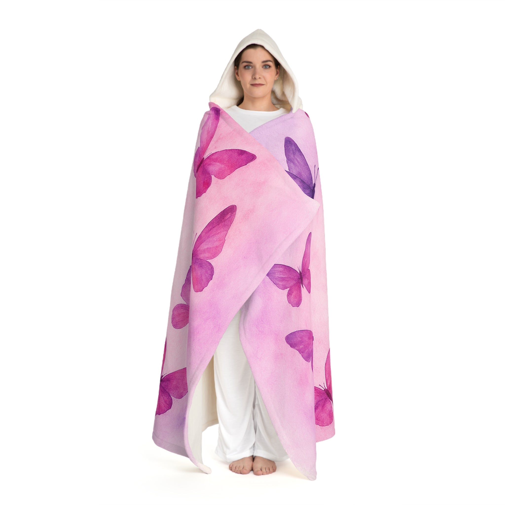 Sherpa Hooded Blanket - Made New in Christ Design