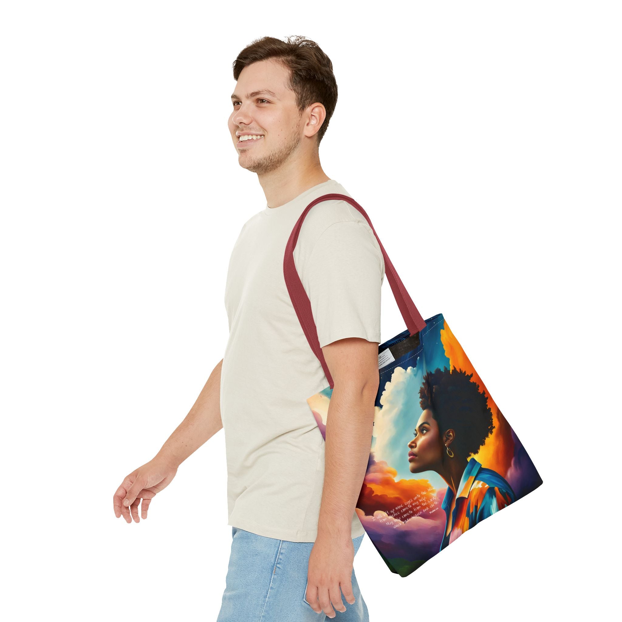 Custom - I Will Lift Up Mine Eyes Tote Bag - Art
