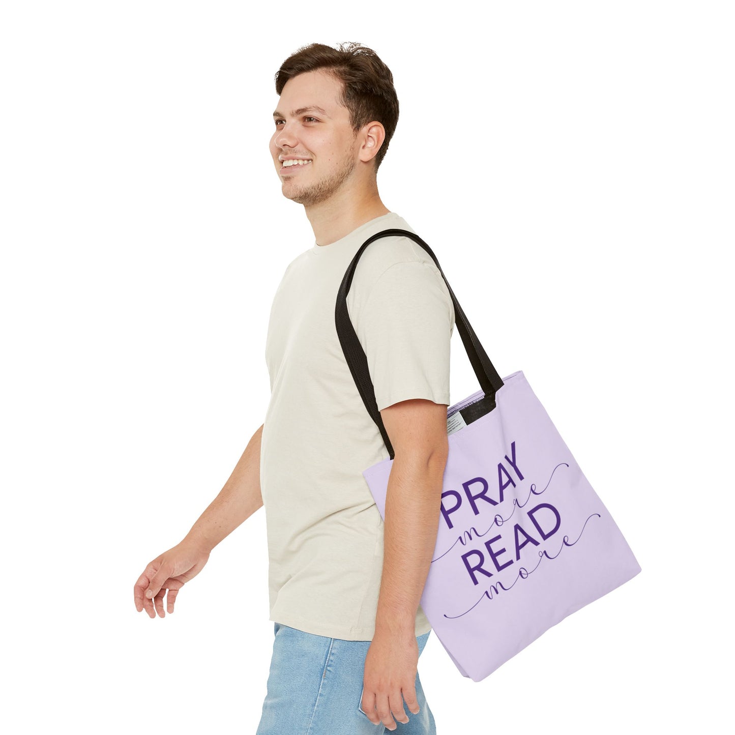 Pray More, Read More Tote Bag