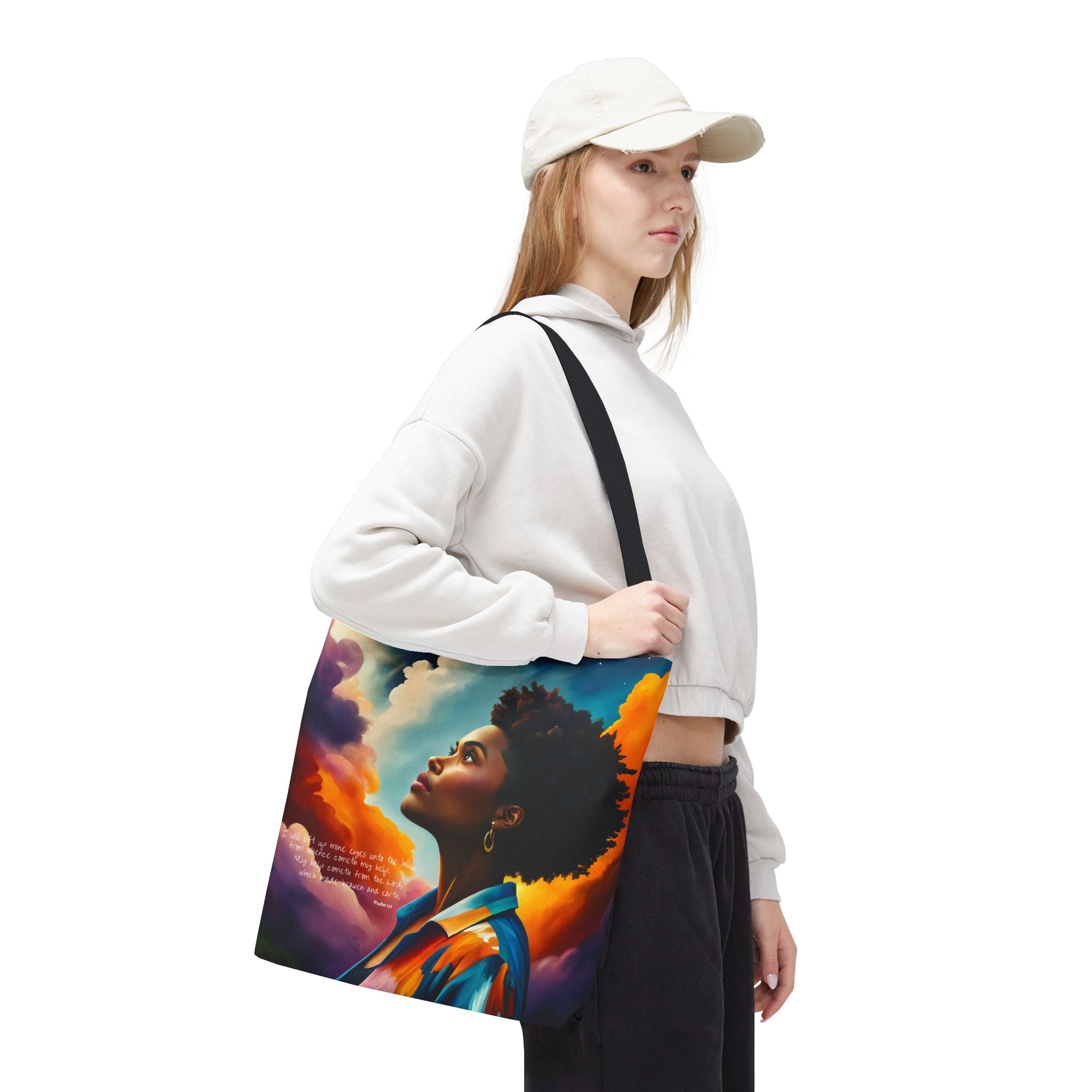 Custom - I Will Lift Up Mine Eyes Tote Bag - Art