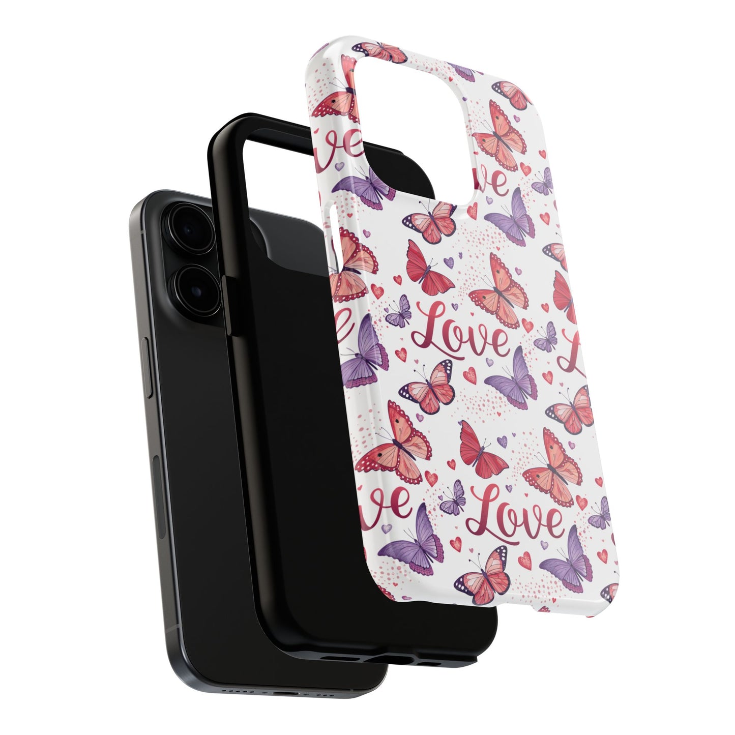 Love & Butterflies Valentine's Tough Phone Cases