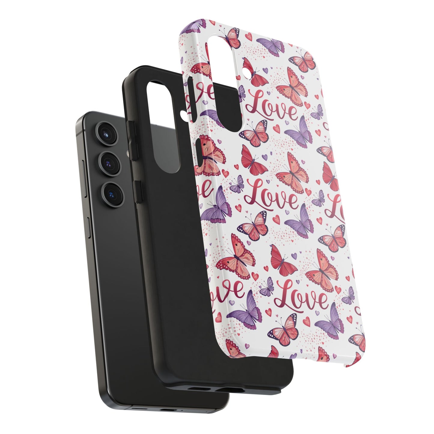 Love & Butterflies Valentine's Tough Phone Cases