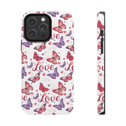 Love & Butterflies Valentine's Tough Phone Cases