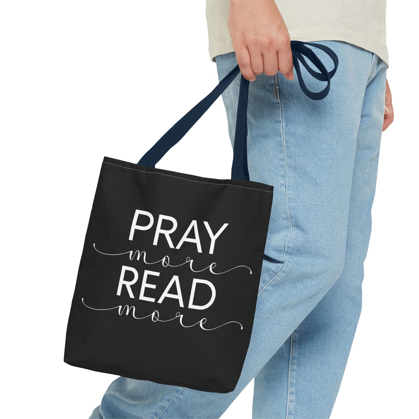 Pray More Read More Tote Bag