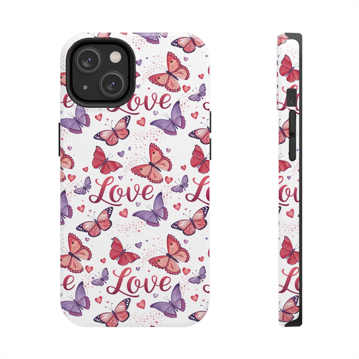 Love & Butterflies Valentine's Tough Phone Cases