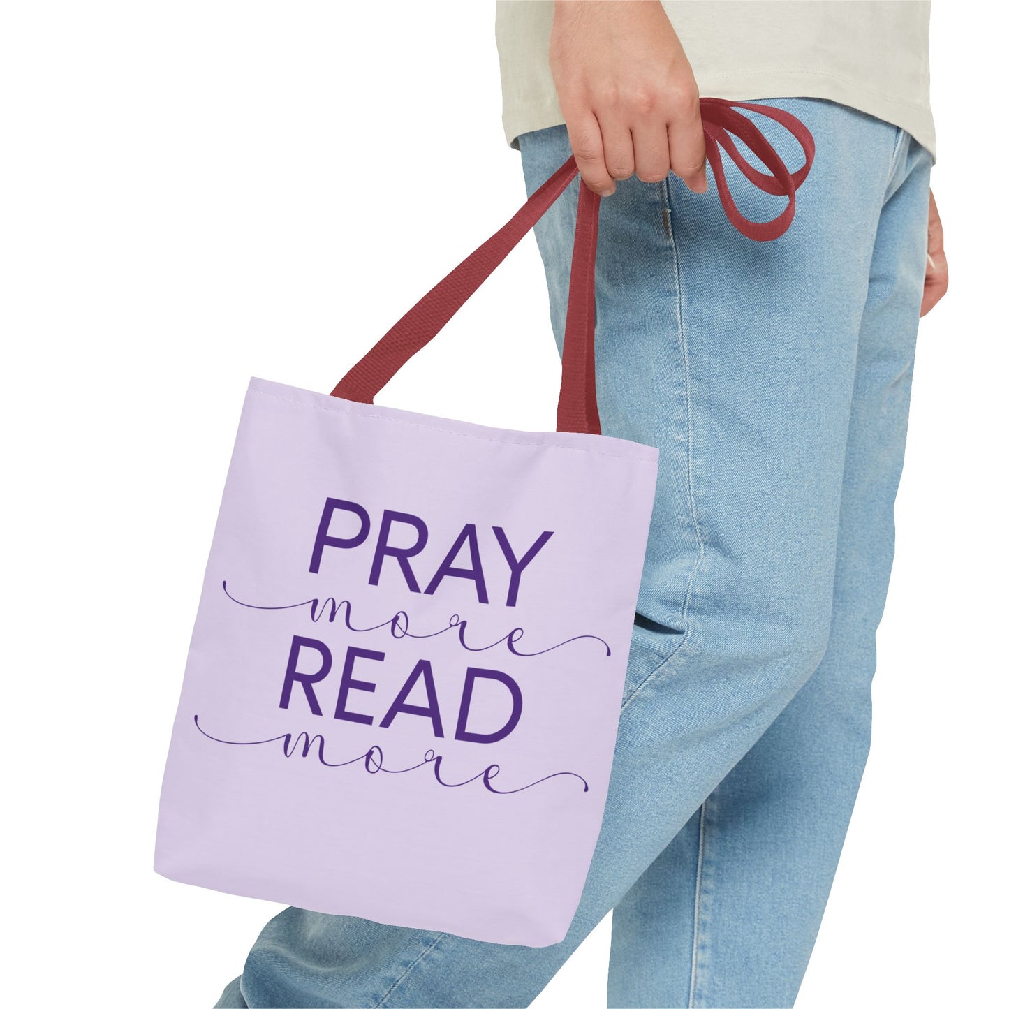 Pray More, Read More Tote Bag