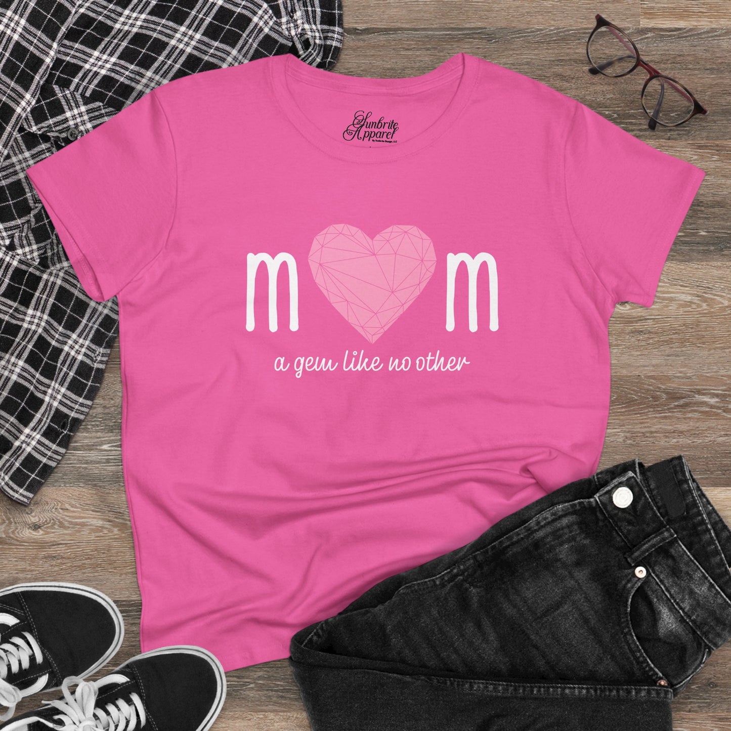 "Mom" A Gem Like No Other - Women's Cotton Tee – Perfect Gift for Mother's Day