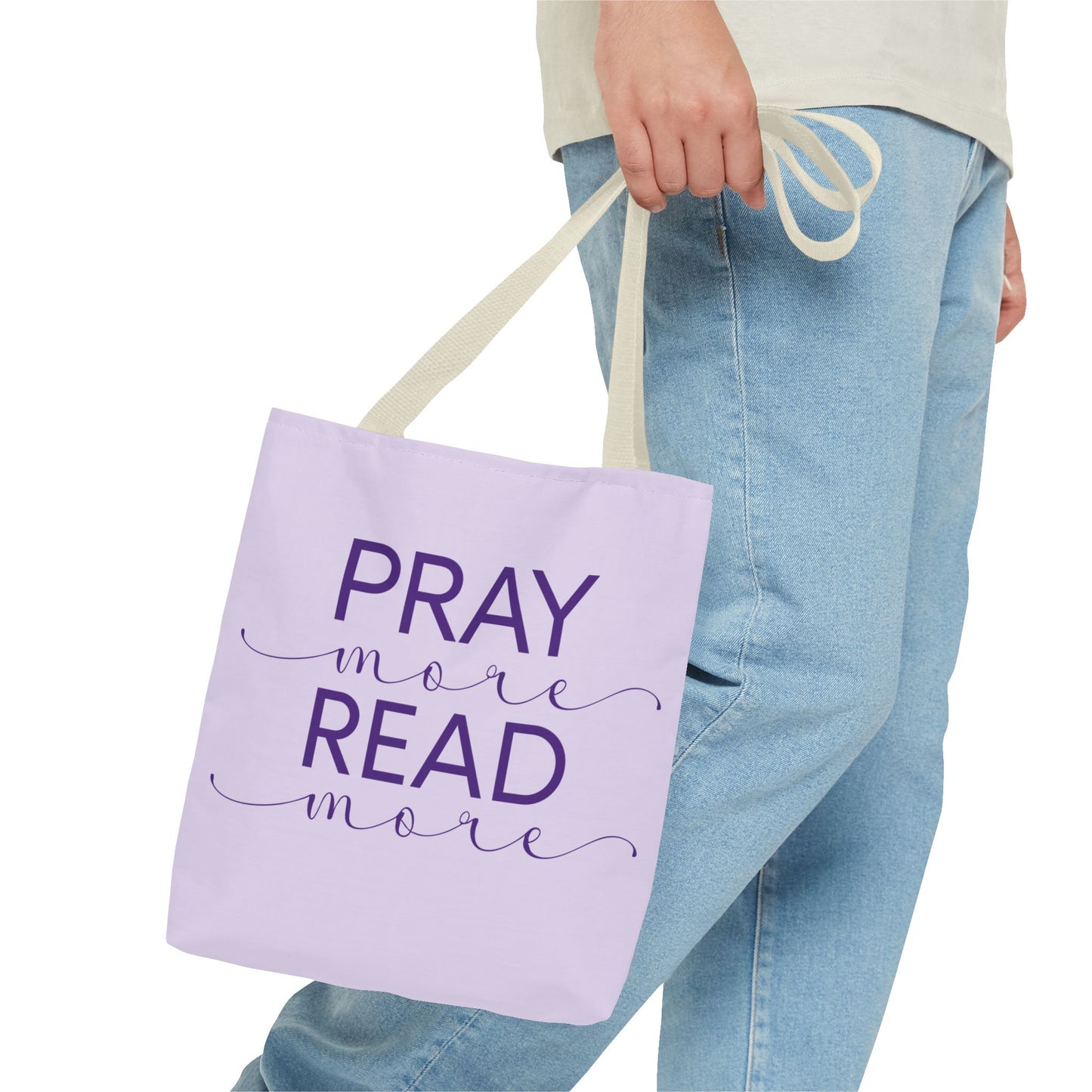 Pray More, Read More Tote Bag