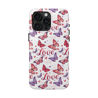 Love & Butterflies Valentine's Tough Phone Cases