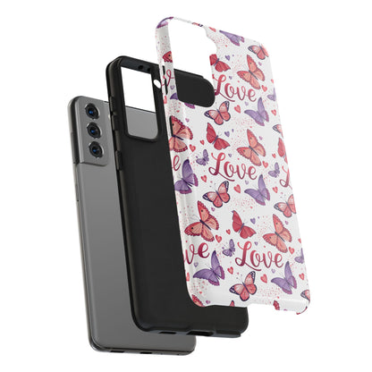 Love & Butterflies Valentine's Tough Phone Cases