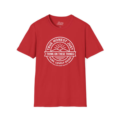 Philippians 4:8 Think on These Things Christian Unisex T-Shirt