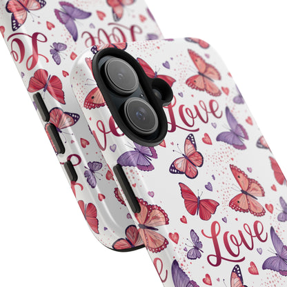 Love & Butterflies Valentine's Tough Phone Cases