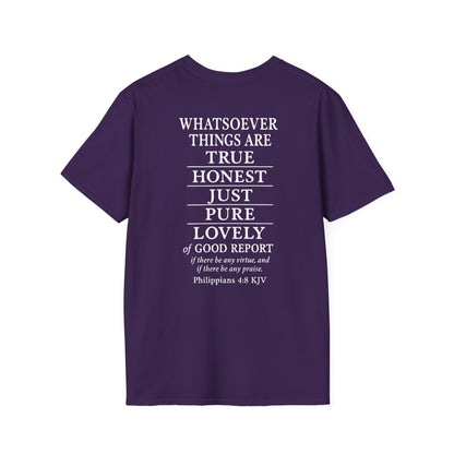 Philippians 4:8 Think on These Things Christian Unisex T-Shirt