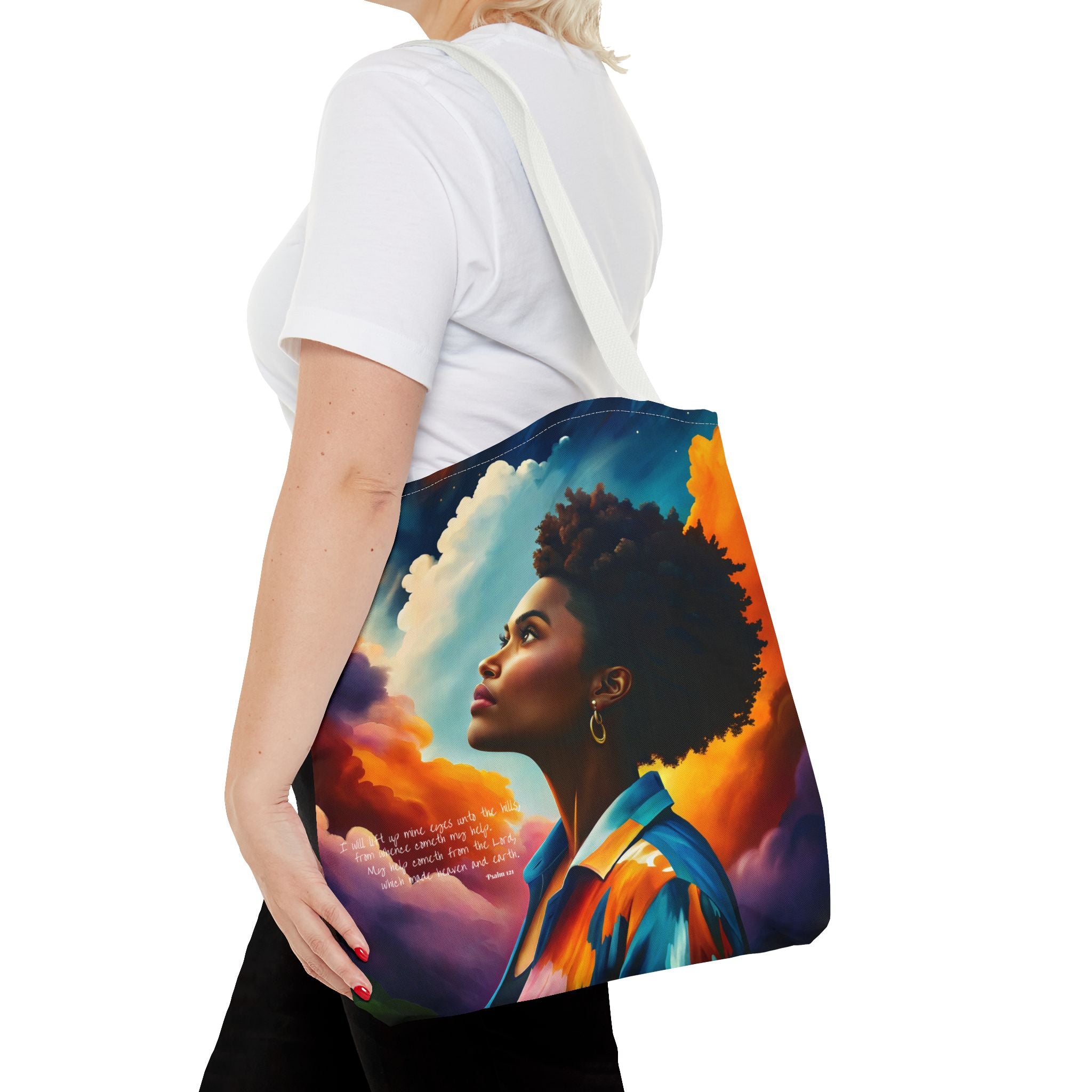 Custom - I Will Lift Up Mine Eyes Tote Bag - Art