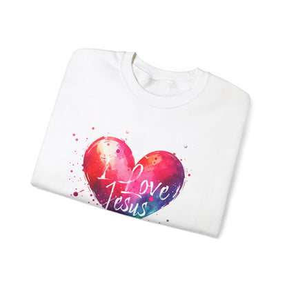 I Love Jesus - Valentine - Christian Sweatshirt