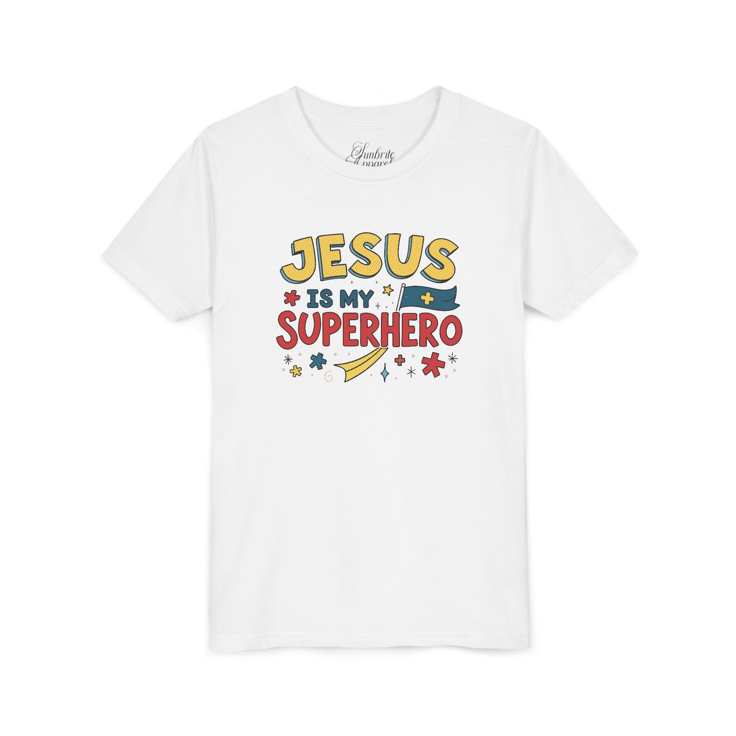 Kids 'Jesus is My Superhero' Short Sleeve Tee