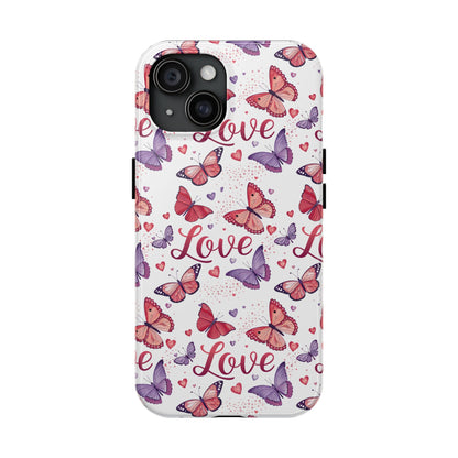 Love & Butterflies Valentine's Tough Phone Cases