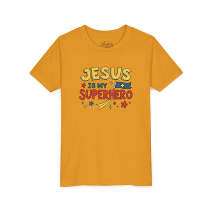 Kids 'Jesus is My Superhero' Short Sleeve Tee