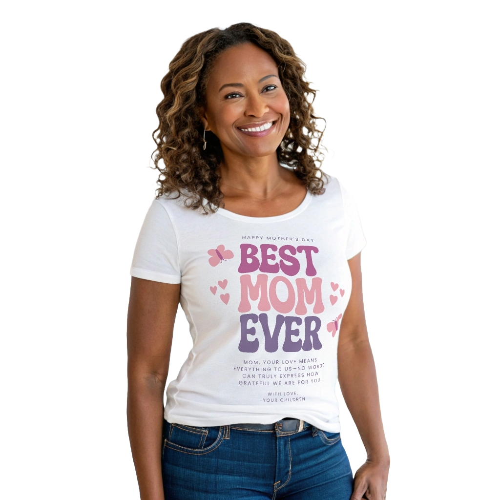 Best Mom Ever Women's Cotton Tee - Personalized Mother's Day Gift