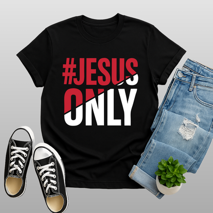Religious Tee - #JesusOnly Unisex Jersey Short Sleeve Tee