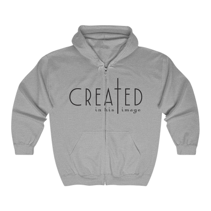 Christian Zip Hoodie - Created in His Image