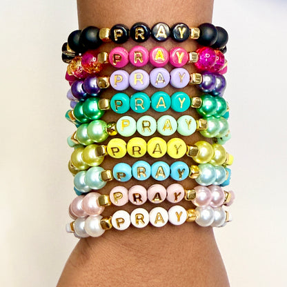 "PRAY" Pearl Bracelets