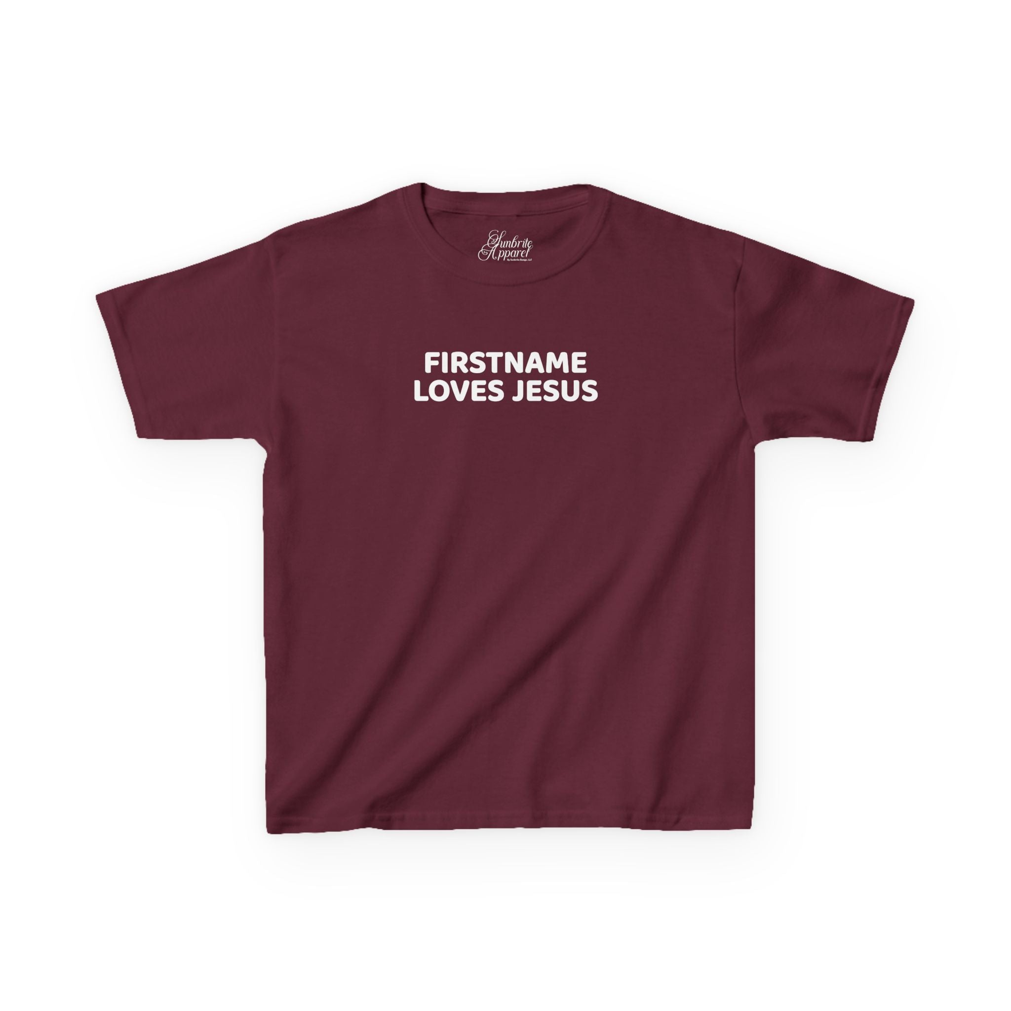 Kids Tee - Personalized Loves Jesus T-shirt