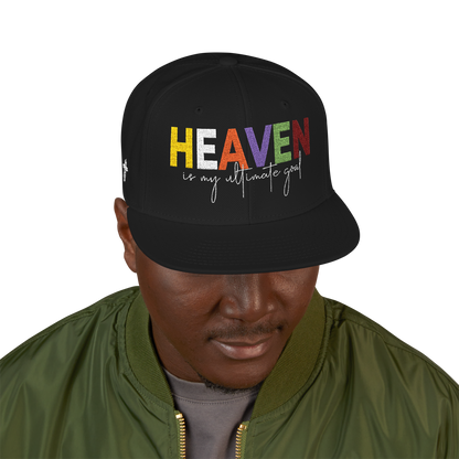 Snapback Cap Heaven is my Ultimate Goal Embroidery Hat