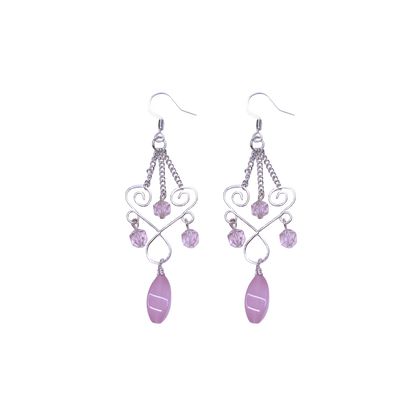 Blush Radiance Chandelier Earrings