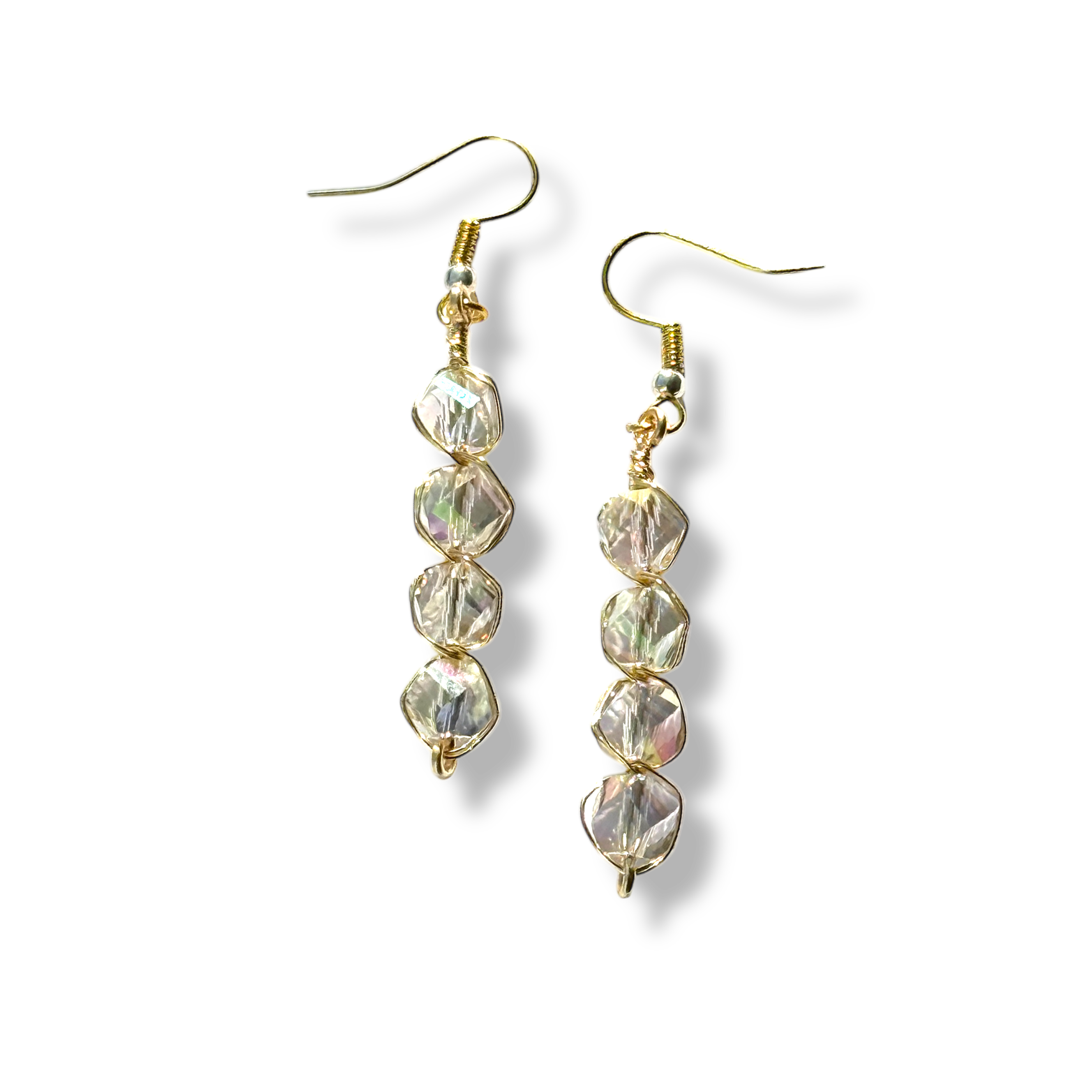 Crystal Twist Drop Earrings